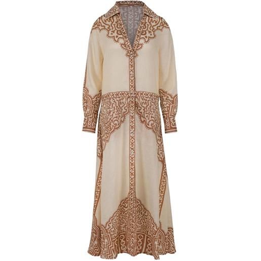Johanna Ortiz modern markings maxi dress - toni neutri