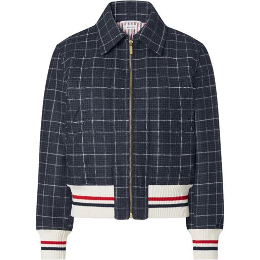 Thom Browne giacca teviot in pied-de-poule - blu