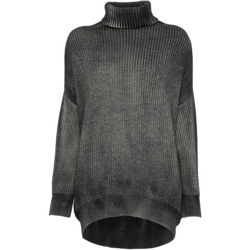Avant Toi maglione a coste con collo alto - grigio