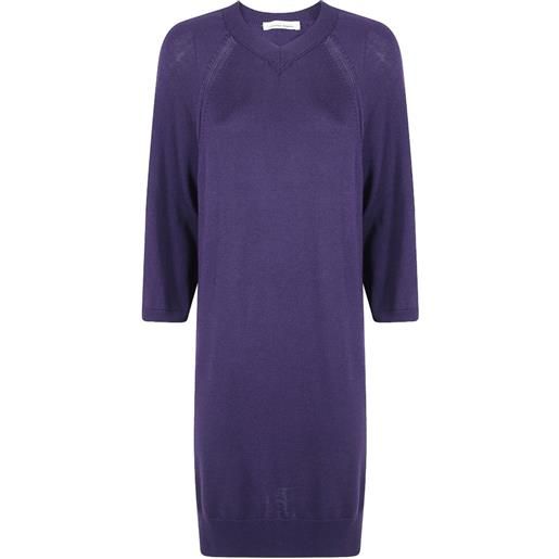 Liviana Conti abito con scollo a v e maniche raglan - viola