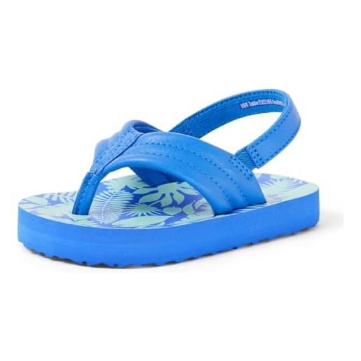 Amazon Essentials infradito unisex per bambini con cinturino posteriore, blu giungla, 19 eu
