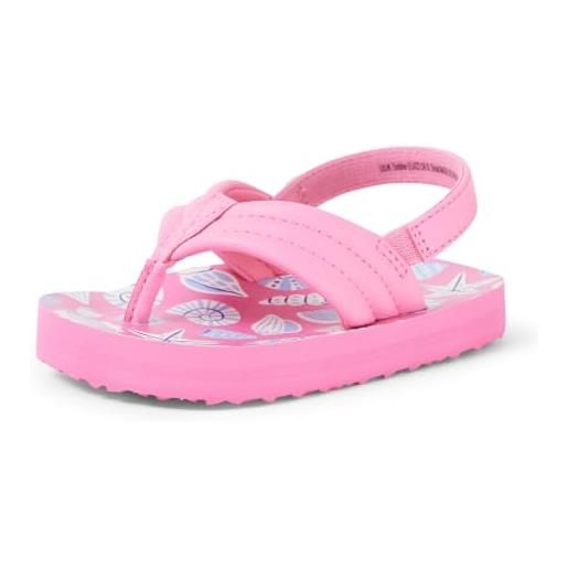 Amazon Essentials infradito unisex per bambini con cinturino posteriore, conchiglie rosa, 19 eu