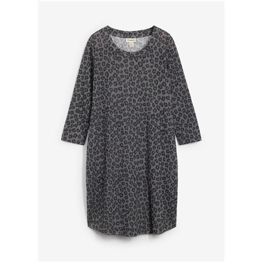 bonprix abito corto in maglina effetto maglia-grigio