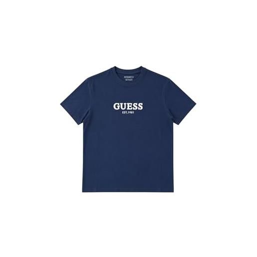 GUESS uomo t-shirt manica corta m6gi16k3032 cotone blu scuro s