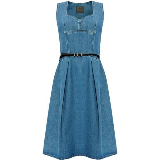 Givenchy abito denim con cintura - blu