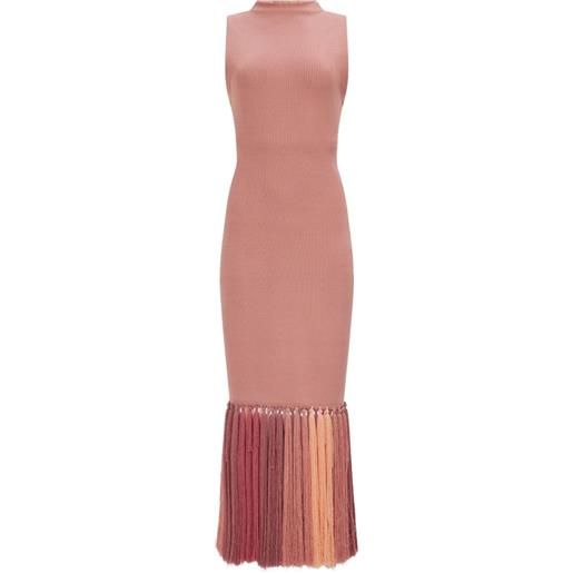 Aje abito midi sofina con nappa - rosa