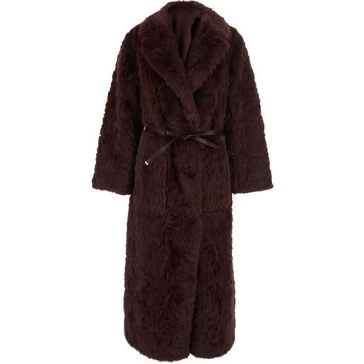 Urbancode cappotto reversibile in pelliccia sintetica - marrone