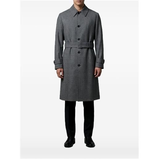 Lardini prince of wales check belted coat - grigio