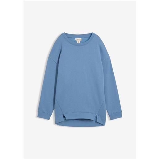 bonprix felpa oversize in misto cotone-blu