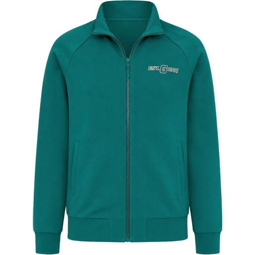 GUESS USA logo-embroidered zip-up jacket - verde