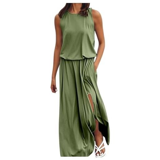 RYTEJFES abiti estivi donna vestiti estivi donna vestito primaverile vestitino estivo lino comodi abito cotone prendisole eleganti lungo elegante corti da xxl lunga curvy boho mare corto lunghi taglie forti