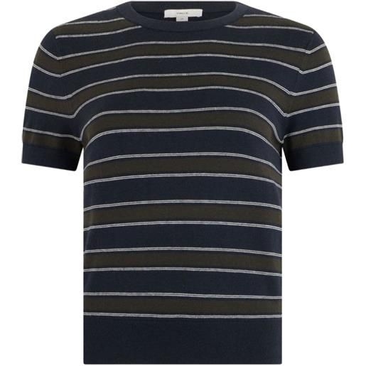 Vince t-shirt a righe con maniche corte - blu