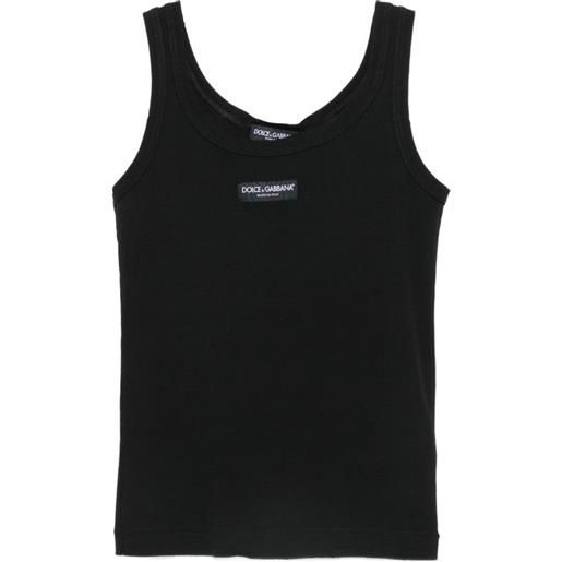 Dolce & Gabbana canotta con applicazione logo - nero