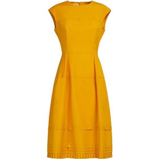 Marni abito midi plissettato - giallo