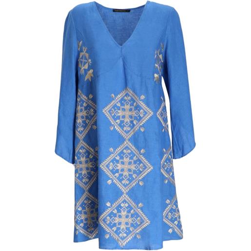 GREEK ARCHAIC KORI abito lefkada midi - blu