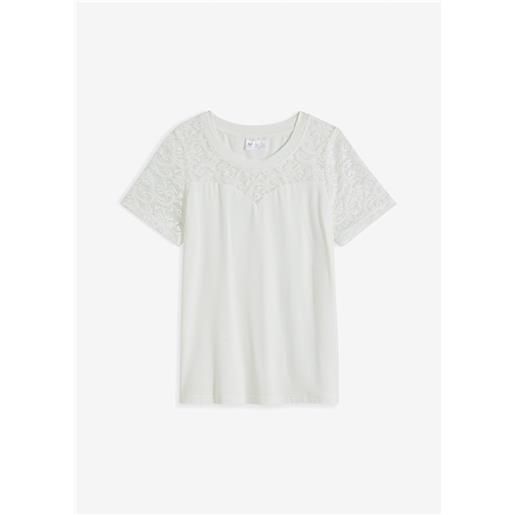 bonprix maglia in morbida viscosa-bianco