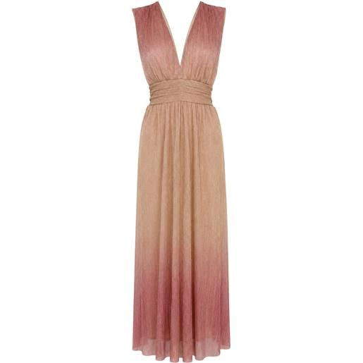Akè abito donna in lurex sfumato, rosa