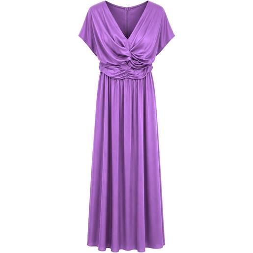 Hanita abito donna in lurex, lavanda