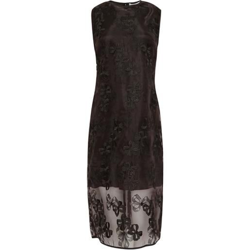 Cecilie Bahnsen devin organza midi dress - marrone
