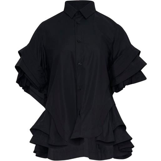 Noir Kei Ninomiya blusa con ruches - nero