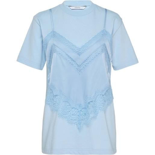 pushBUTTON t-shirt a strati - blu