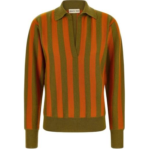 Alberto Biani striped polo top - verde