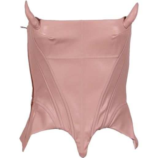 NΦ DRESS corsetto devil horn con inserti - rosa