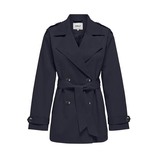 ONLY onlorchid classic trench coat cc otw, cielo notturno, s donna