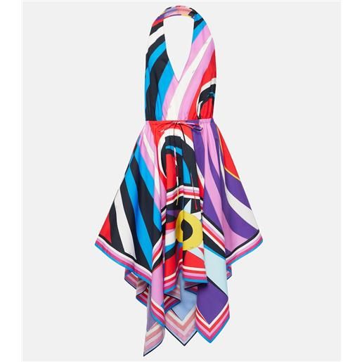 Pucci abito midi cigni in cotone