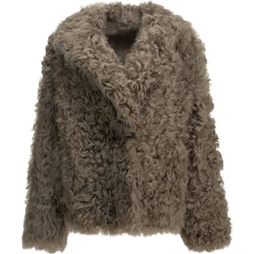 Blancha cappotto in shearling - toni neutri