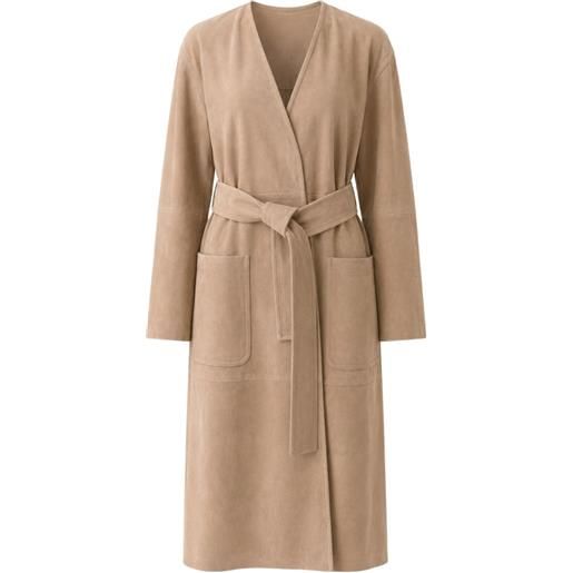 Max Mara cappotto a portafoglio con cintura - toni neutri