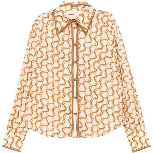 ZIMMERMANN camicia con stampa - toni neutri