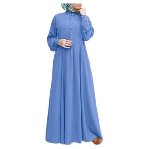 KBOPLEMQ abaya, abito da preghiera musulmano, da donna, in musulmana, da donna, in mussola, dubai turchia, vestito da preghiera jilbab, vestito da preghiera da donna