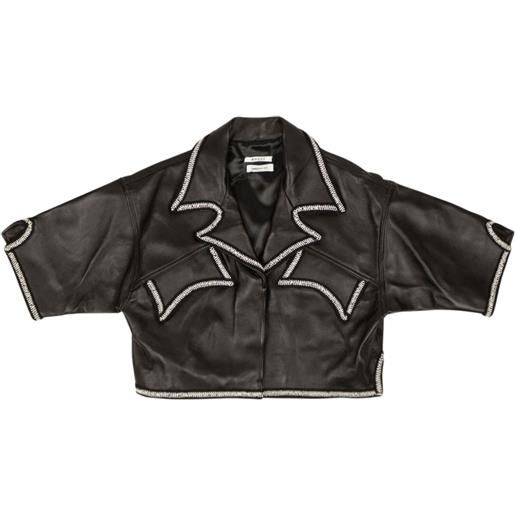 RHUDE camicia con rifinitura in pizzo - nero