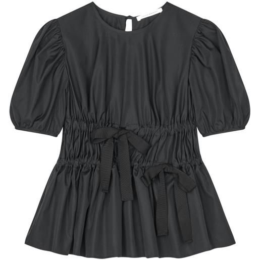 Cecilie Bahnsen blusa freya con fiocco - nero
