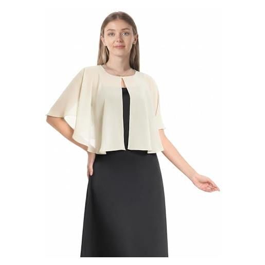 Hotshawl mantellina in chiffon per look leganti, morbida, da donna | morbido e confortevole, copertura per mantello da sposa, da indossare tutti i giorni con top o abito senza spalline