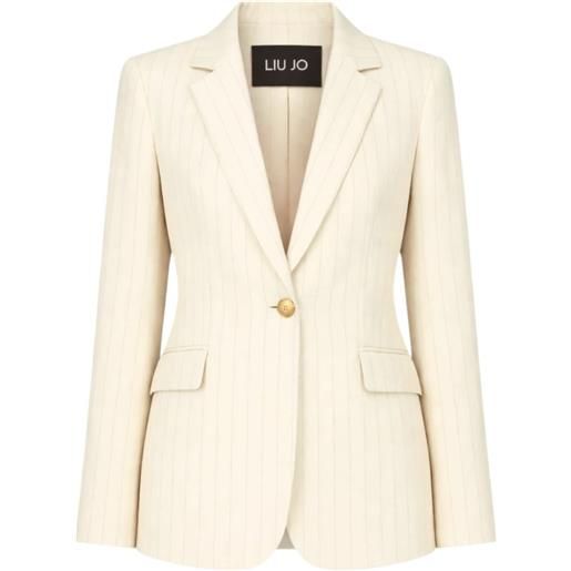 LIU JO blazer monopetto gessato - toni neutri