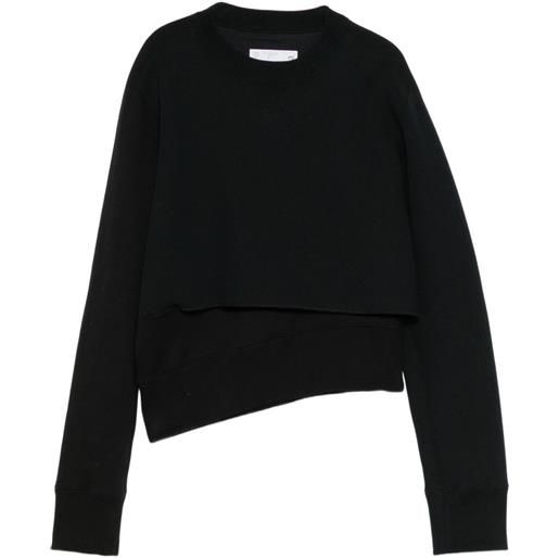sacai maglione girocollo con design a strati - blu