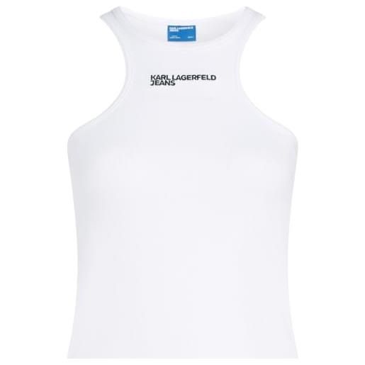 KARL LAGERFELD JEANS klj ribbed logo tank