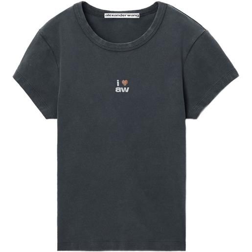 Alexander Wang t-shirt con stampa grafica - grigio