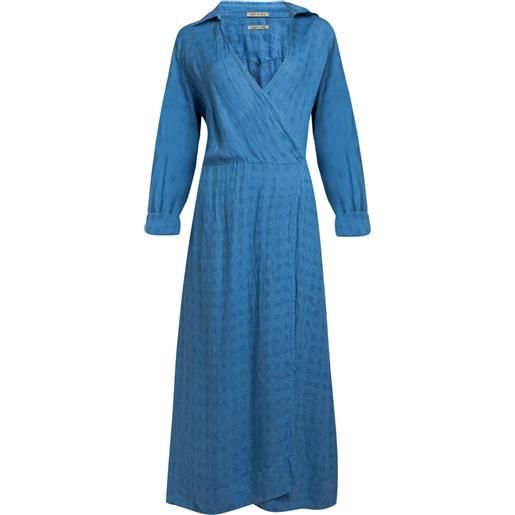 MASSIMO ALBA - vestito a portafoglio - blu chiaro
