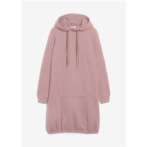 bonprix abito in felpa di misto cotone-rosa