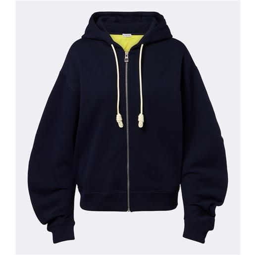 Loewe felpa flamenco in cotone con cappuccio