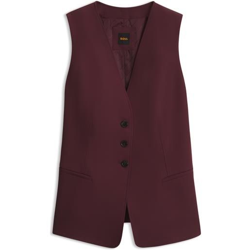 BOSS gilet in crêpe elasticizzato, rosso