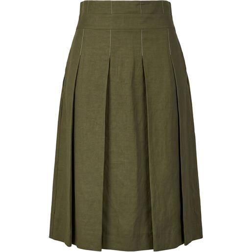 MOORER - gonna midi - verde militare