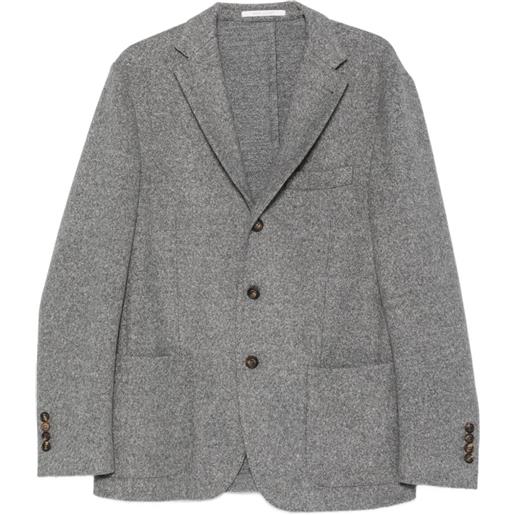 Eleventy blazer monopetto con revers classici - grigio