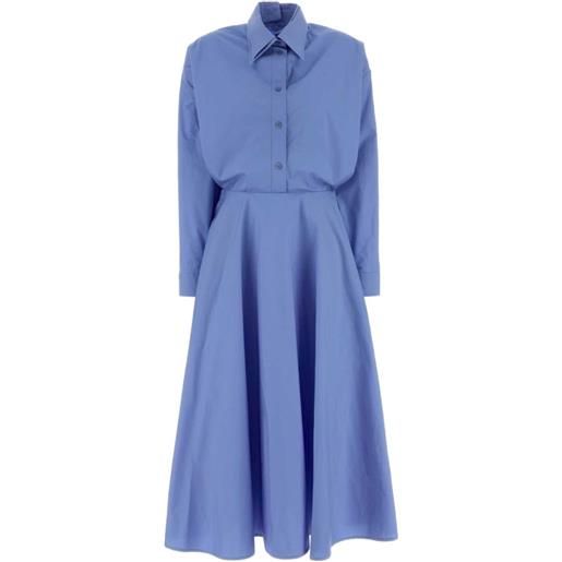 Balenciaga chemisier midi in popeline - blu