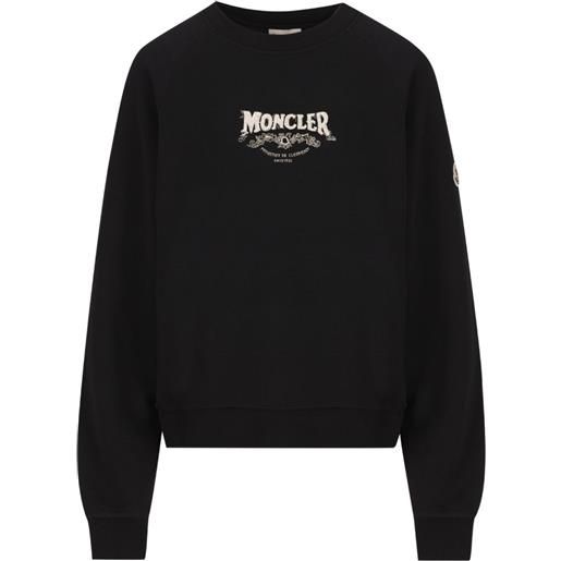 Moncler t-shirt con logo e perline - nero