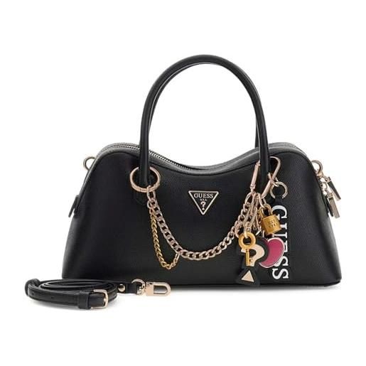 GUESS borsetta borsa a tracolla davina satchel black nero