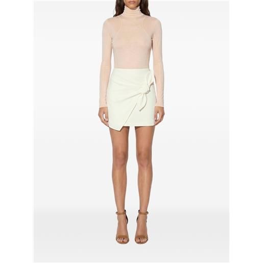 Elisabetta Franchi minigonna in crêpe con fiocco - bianco